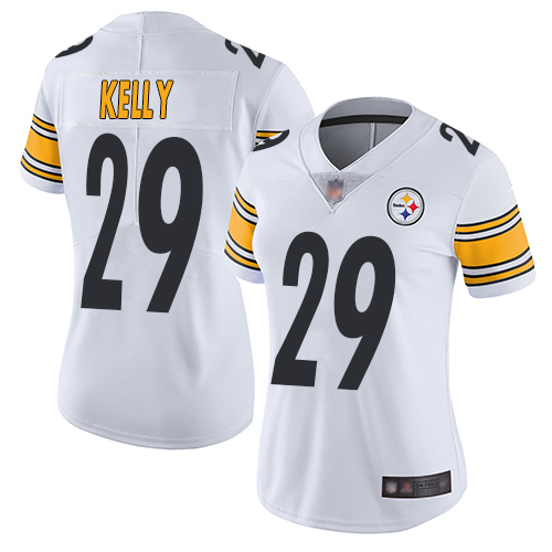 Women Pittsburgh Steelers Football #29 Limited White Kam Kelly Road Vapor Untouchable Nike NFL Jersey->women nfl jersey->Women Jersey